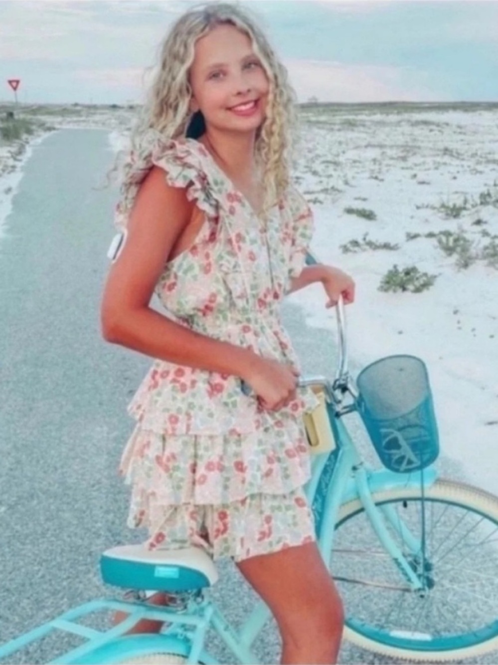 Love The Label Ines Floral Tiered Ruffle Mini Dress